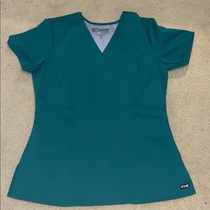 NWOT Hunter Green Greys Anatomy Scrub Top